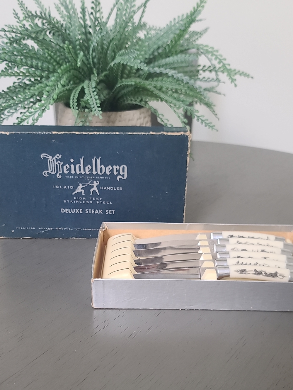 Heidelberg Deluxe Steak Knife Set With Inlaid Handles Set Of 6